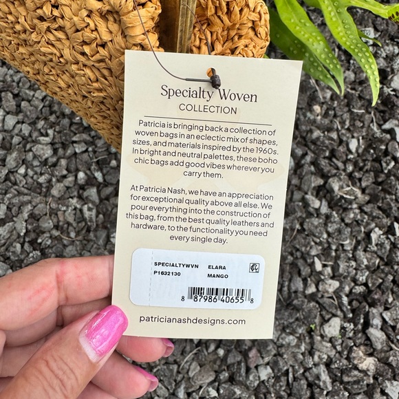 Patricia Nash Elara Woven Frame Bag Kiss Lock Mango (NWT) with Dust Bag - Picture 4 of 13